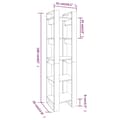 Pikkukuva 9 / 10: vidaXL Kirjahylly/tilanjakaja musta 41x35x160 cm täysi mänty -  Kirjahyllyt