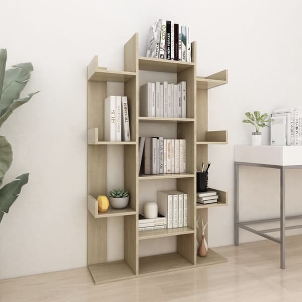 vidaXL bogskab 86x25,5x140 cm spånplade sonoma-eg -  Bogskabe & reoler