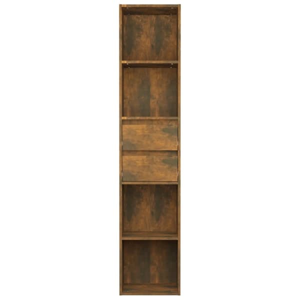 vidaXL bogreol 36x30x171 cm konstrueret træ røget egetræsfarve -  Bogskabe & reoler