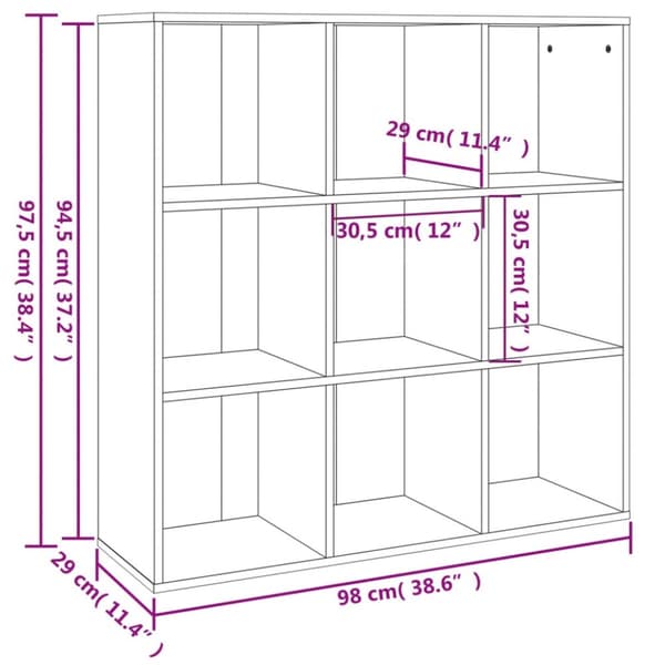 vidaXL bogreol 98x29x97,5 cm brun egetræsfarve - Bogskabe & reoler