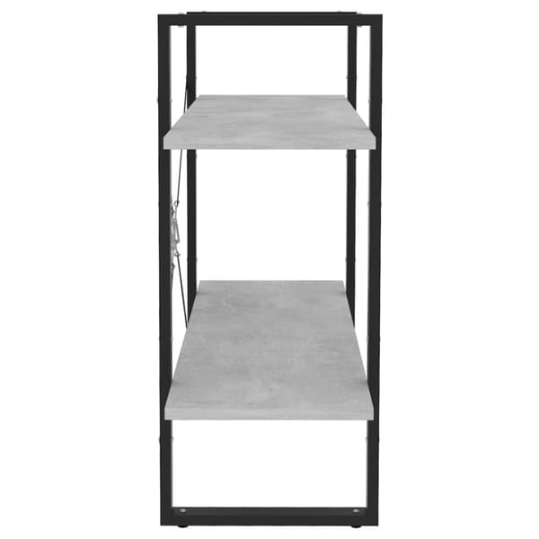 vidaXL Bokhylla 2 hyllor betonggrå 80x30x70 cm konstruerat trä - Bokhyllor & fristående hyllor
