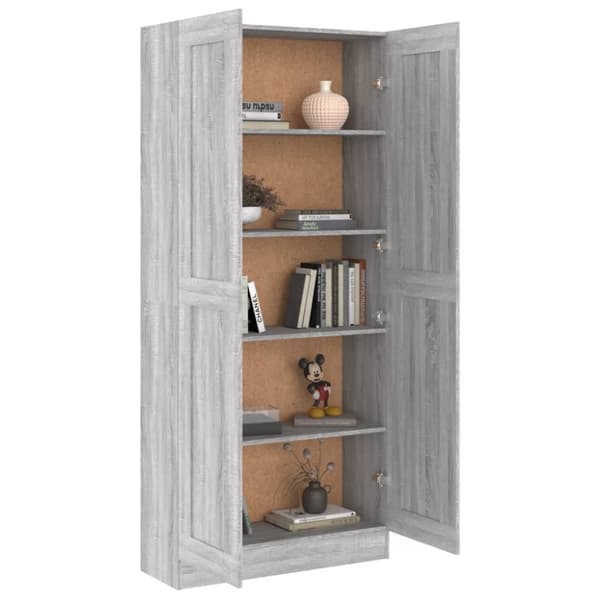 vidaXL bogskab 82,5x30,5x185,5 cm konstrueret træ grå sonoma-eg -  Bogskabe & reoler