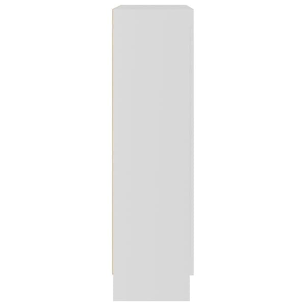 vidaXL vitrineskab 82,5x30,5x115 cm spånplade hvid -  Bogskabe & reoler
