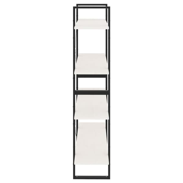 vidaXL bogreol med 4 hylder 100x30x140 cm massivt fyrretræ hvid -  Bogskabe & reoler