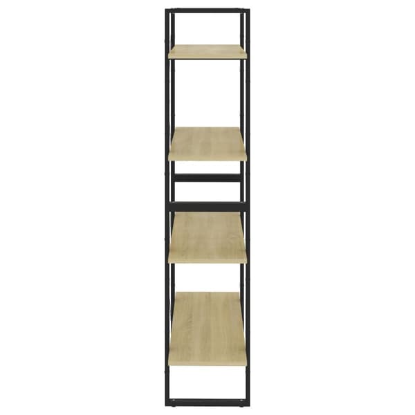 vidaXL bogreol med 4 hylder 80x30x140 cm spånplade sonoma-eg -  Bogskabe & reoler