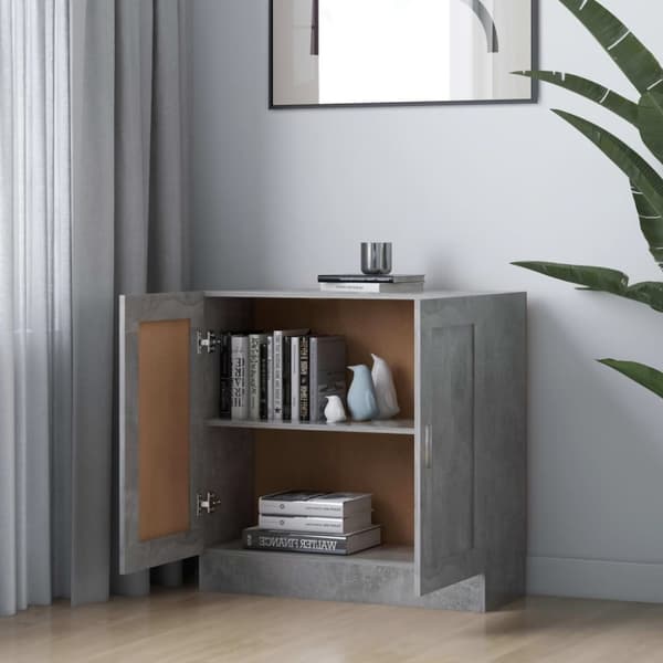 vidaXL bogreol 82,5x30,5x80 cm konstrueret træ betongrå -  Bogskabe & reoler