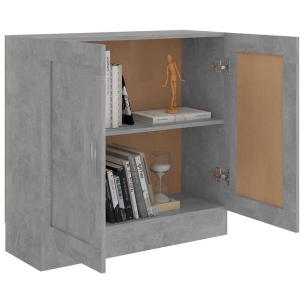 vidaXL bogreol 82,5x30,5x80 cm konstrueret træ betongrå -  Bogskabe & reoler