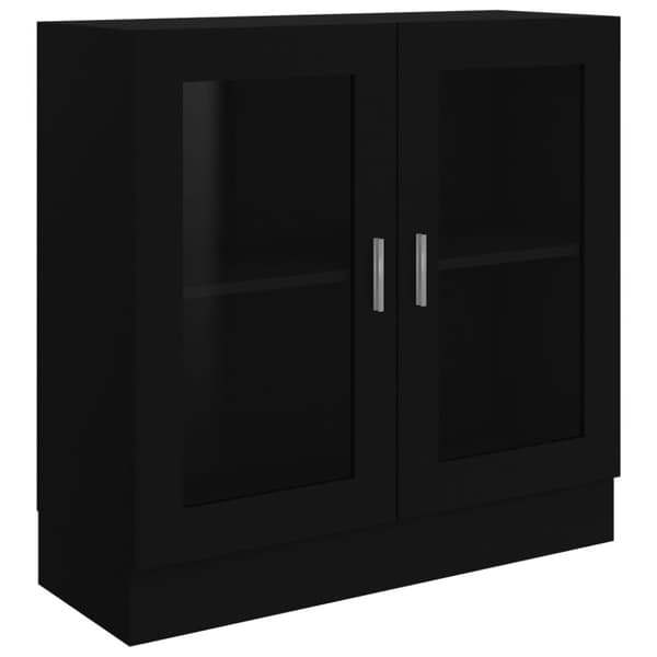vidaXL Vitrinskåp svart 82,5x30,5x80 cm konstruerat trä -  Bokhyllor & fristående hyllor