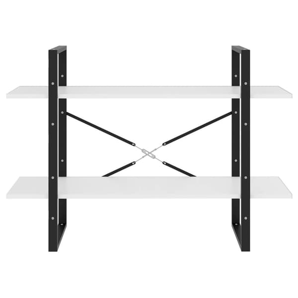 vidaXL bogreol med 2 hylder 100x30x70 cm konstrueret træ hvid -  Bogskabe & reoler
