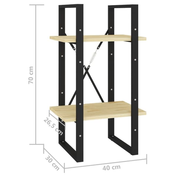 vidaXL 2-tasoinen kirjahylly 40x30x70 cm täysi mänty - Kirjahyllyt