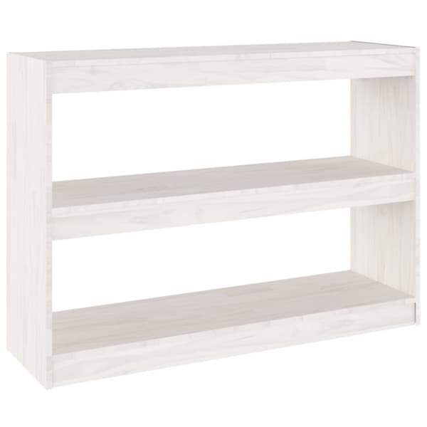 vidaXL bogreol/rumdeler 100x30x71,5 cm fyrretræ hvid -  Bogskabe & reoler