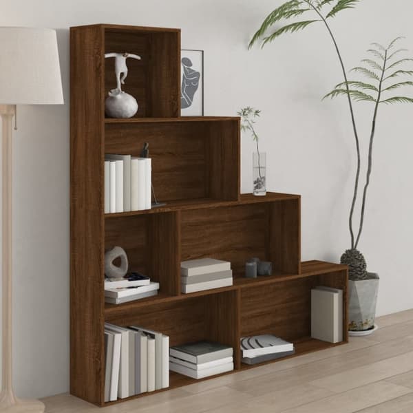 vidaXL Kirjahylly ruskea tammi 155x24x160 cm - Kirjahyllyt