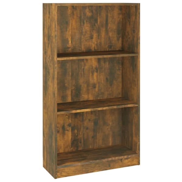 vidaXL bogreol 60x24x109 cm konstrueret træ røget egetræsfarve -  Bogskabe & reoler