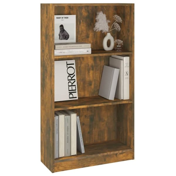 vidaXL bogreol 60x24x109 cm konstrueret træ røget egetræsfarve -  Bogskabe & reoler