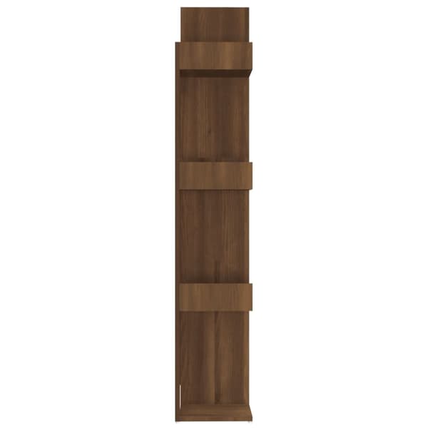 vidaXL bogreol 86x25,5x140 cm konstrueret træ brun egetræ -  Bogskabe & reoler