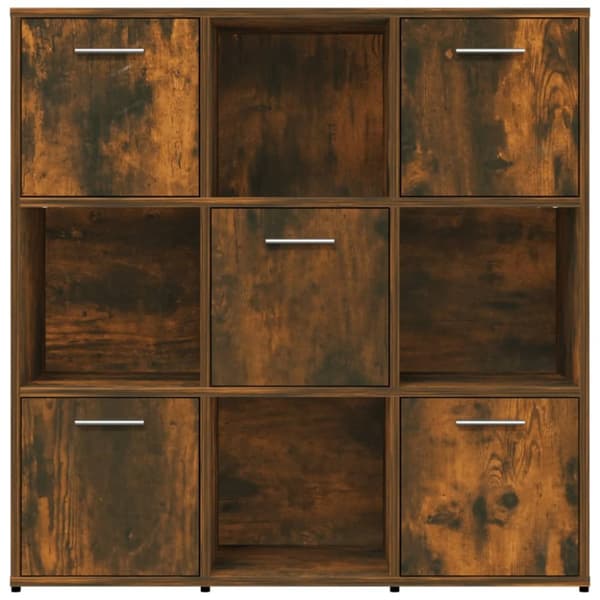 vidaXL bogreol 90x30x90 cm konstrueret træ røget egetræ -  Bogskabe & reoler