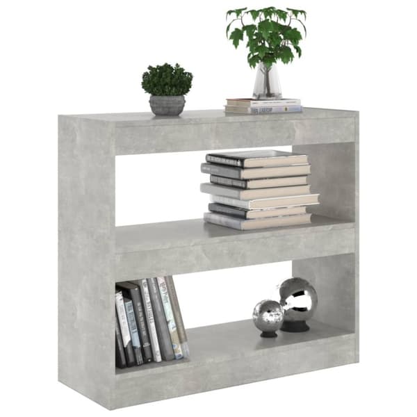 vidaXL bogreol/rumdeler 80x30x72 cm betongrå - Bogskabe & reoler