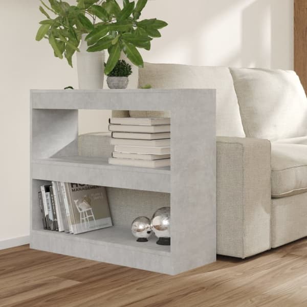 vidaXL bogreol/rumdeler 80x30x72 cm betongrå - Bogskabe & reoler
