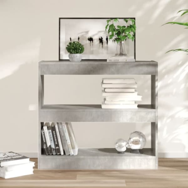 vidaXL bogreol/rumdeler 80x30x72 cm betongrå -  Bogskabe & reoler