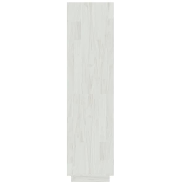 vidaXL bogreol/rumdeler 40x35x135 cm massivt fyrretræ hvid -  Bogskabe & reoler