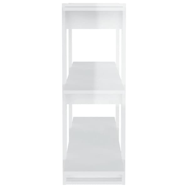 vidaXL bogskab/rumdeler 100x30x87 cm spånplade hvid højglans -  Bogskabe & reoler