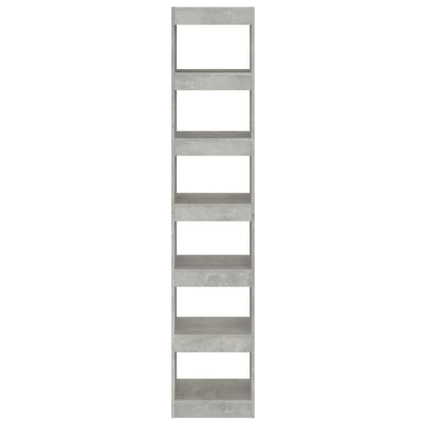 vidaXL bogreol/rumdeler 40x30x198 cm betongrå - Bogskabe & reoler