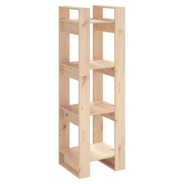 vidaXL bogreol/rumdeler 41x35x125 cm massivt fyrretræ - Bogskabe & reoler