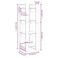 Miniatyrbillede 9 af 10: vidaXL bogreol/rumdeler 41x35x125 cm massivt fyrretræ -  Bogskabe & reoler