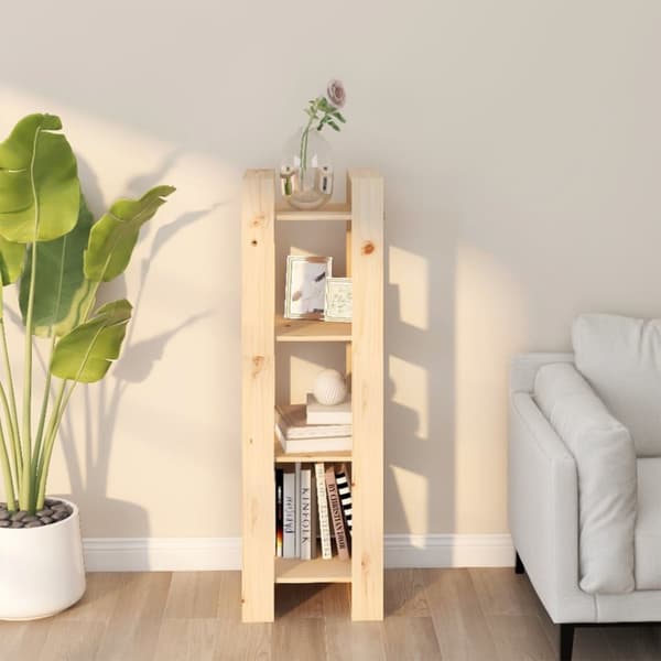 vidaXL bogreol/rumdeler 41x35x125 cm massivt fyrretræ -  Bogskabe & reoler