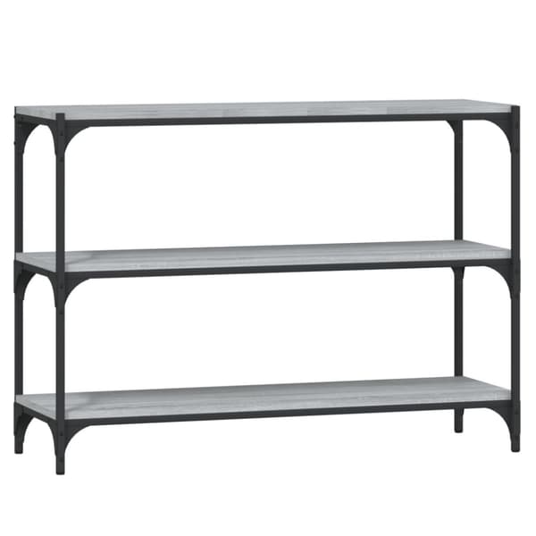 vidaXL bogreol 100x33x70,5 cm konstrueret træ og stål grå sonoma-eg -  Bogskabe & reoler