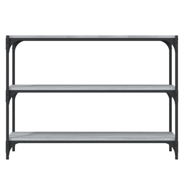 vidaXL bogreol 100x33x70,5 cm konstrueret træ og stål grå sonoma-eg -  Bogskabe & reoler