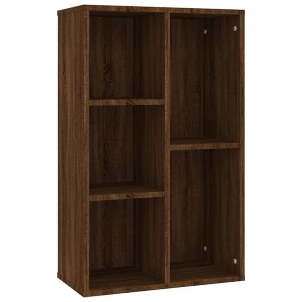 vidaXL bogreol/skænk 50x25x80 cm konstrueret træ brun egetræsfarve - Bogskabe & reoler
