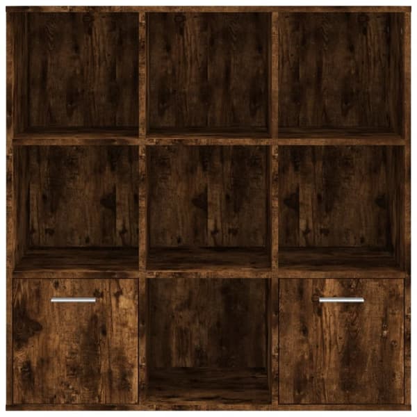 vidaXL bogreol 98x30x98 cm røget egetræsfarve -  Bogskabe & reoler