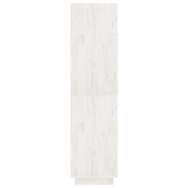 vidaXL bogreol/rumdeler 80x35x135 cm massivt fyrretræ hvid - Bogskabe & reoler