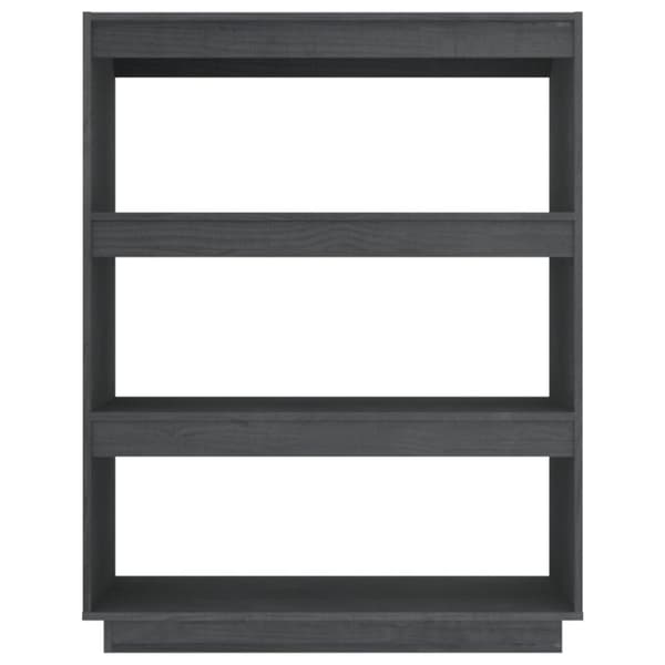 vidaXL bogreol/rumdeler 80x35x103 cm massivt fyrretræ grå - Bogskabe & reoler