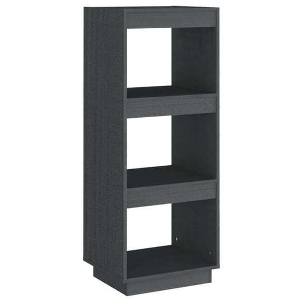vidaXL bogreol/rumdeler 40x35x103 cm massivt fyrretræ grå -  Bogskabe & reoler