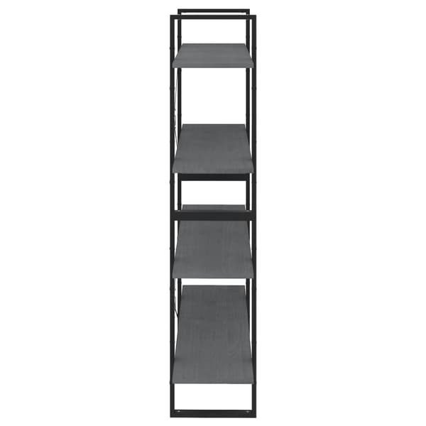 vidaXL 4-tasoinen kirjahylly harmaa 100x30x140 cm täysi mänty -  Kirjahyllyt