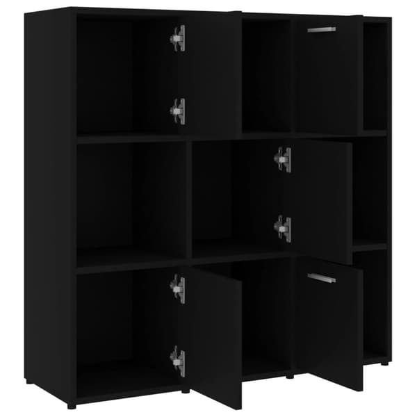 vidaXL Bokhylla svart 90x30x90 cm konstruerat trä -  Bokhyllor & fristående hyllor