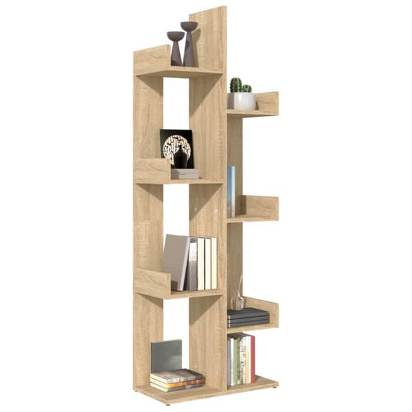 vidaXL bogskab 48x25,5x140 cm spånplade sonoma-eg -  Bogskabe & reoler