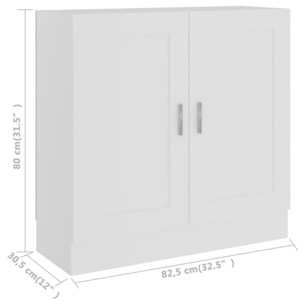 vidaXL Kirjahylly valkoinen 82,5x30,5x80 cm tekninen puu - Kirjahyllyt