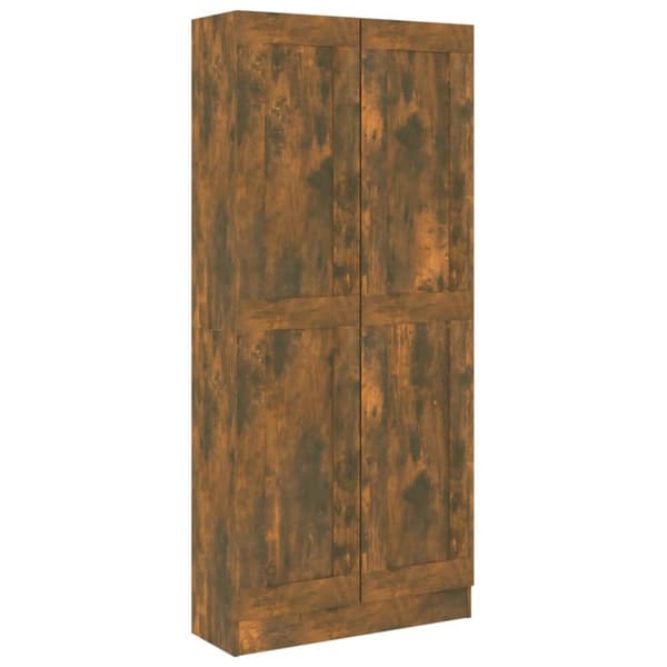 vidaXL Kylpyhuoneen kaappi savutammi 82,5x30,5x185,5 cm tekninen puu -  Kirjahyllyt