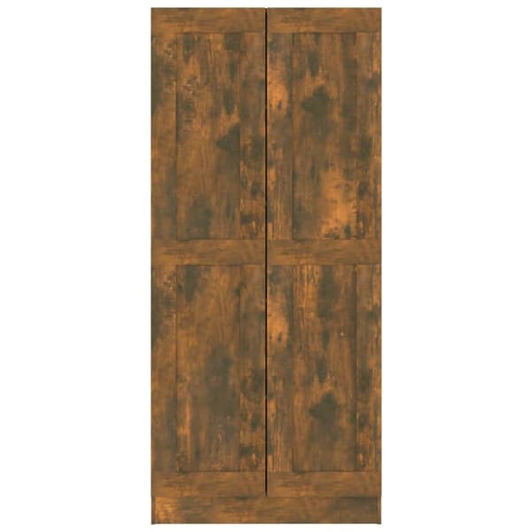 vidaXL Kylpyhuoneen kaappi savutammi 82,5x30,5x185,5 cm tekninen puu -  Kirjahyllyt