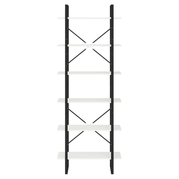 vidaXL reol 80x30x210 cm massivt fyrretræ hvid - Bogskabe & reoler