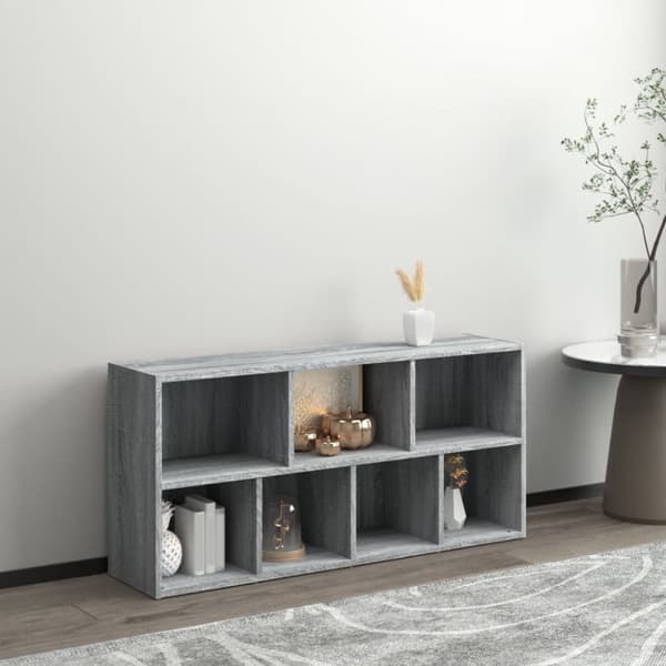 vidaXL bogreol 50x25x106 cm grå sonoma-eg - Bogskabe & reoler