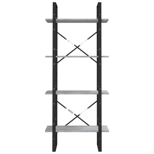 vidaXL bogreol m. 4 hylder 60x30x140 cm konstrueret træ grå sonoma - Bogskabe & reoler