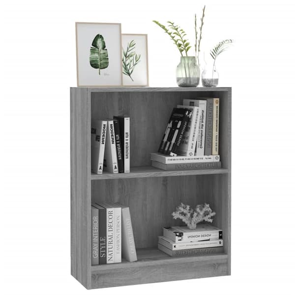 vidaXL bogreol 60x24x76 cm konstrueret træ grå sonoma-eg -  Bogskabe & reoler