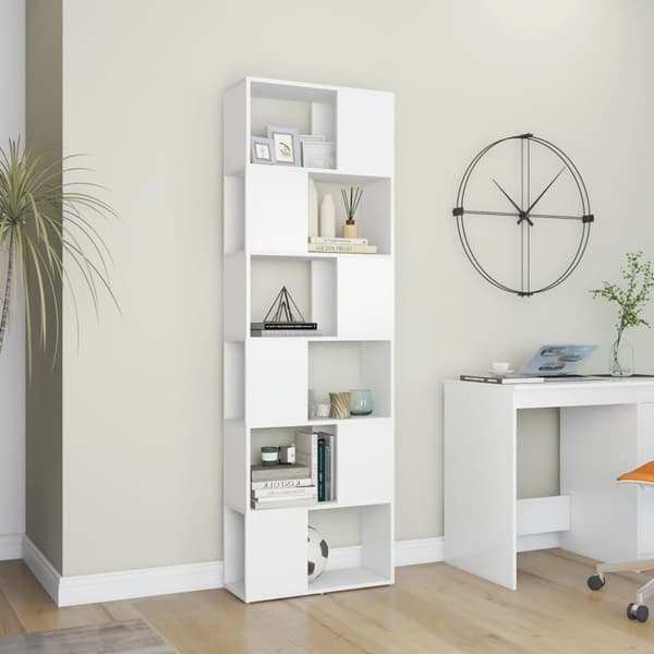 vidaXL bogskab/rumdeler 60x24x186 cm spånplade hvid -  Bogskabe & reoler