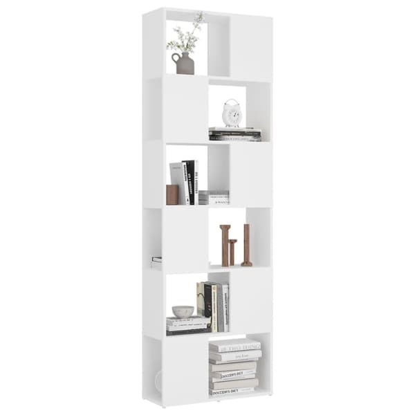 vidaXL bogskab/rumdeler 60x24x186 cm spånplade hvid -  Bogskabe & reoler