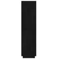 Miniatyrbillede 7 af 10: vidaXL bogreol/rumdeler 60x35x135 cm massivt fyrretræ sort -  Bogskabe & reoler