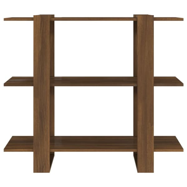 vidaXL bogreol/rumdeler 100x30x87 cm brun egetræ - Bogskabe & reoler